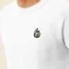 imageDALIX Fire Glow In The Dark Embroidered Fleece Sweatshirt Pullover MensWhite