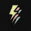 imageDALIX Lightning Bolt Glow in the Dark Embroidered Hoodie Fleece Sweatshirt Zip Front MensBlack
