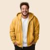 imageDALIX Lightning Bolt Glow in the Dark Embroidered Hoodie Fleece Sweatshirt Zip Front MensGold