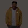 imageDALIX Lightning Bolt Glow in the Dark Embroidered Hoodie Fleece Sweatshirt Zip Front MensGold