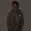 imageDALIX Lightning Bolt Glow in the Dark Embroidered Hoodie Fleece Sweatshirt Zip Front MensHeather Stone