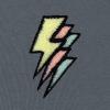 imageDALIX Lightning Bolt Glow in the Dark Embroidered Hoodie Fleece Sweatshirt Zip Front MensSteel Blue