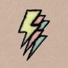 imageDALIX Lightning Bolt Glow in the Dark Embroidered Hoodie Fleece Sweatshirt Zip Front MensTan