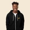 imageDALIX Taco Embroidered Zip Hoodie Fleece Long Sleeve Pocket Warm Soft MensBlack