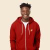 imageDALIX Taco Embroidered Zip Hoodie Fleece Long Sleeve Pocket Warm Soft MensRed