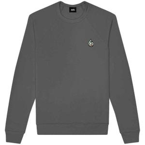 imageDALIX Fire Glow In The Dark Embroidered Fleece Sweatshirt Pullover MensAsphalt Gray