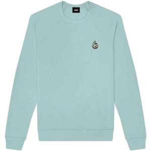 imageDALIX Fire Glow In The Dark Embroidered Fleece Sweatshirt Pullover MensHeather Blue Lagoon