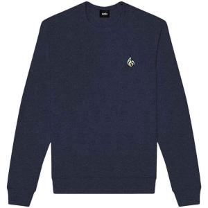 imageDALIX Fire Glow In The Dark Embroidered Fleece Sweatshirt Pullover MensHeather Navy