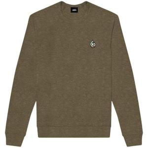imageDALIX Fire Glow In The Dark Embroidered Fleece Sweatshirt Pullover MensHeather Olive