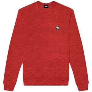 imageDALIX Fire Glow In The Dark Embroidered Fleece Sweatshirt Pullover MensHeather Red