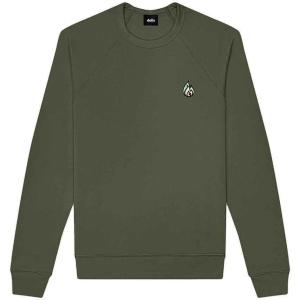 imageDALIX Fire Glow In The Dark Embroidered Fleece Sweatshirt Pullover MensMilitary Green