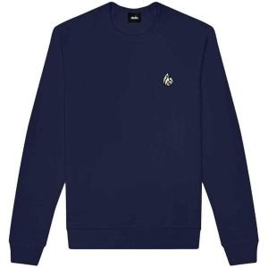 imageDALIX Fire Glow In The Dark Embroidered Fleece Sweatshirt Pullover MensNavy Blue