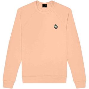 imageDALIX Fire Glow In The Dark Embroidered Fleece Sweatshirt Pullover MensPeach