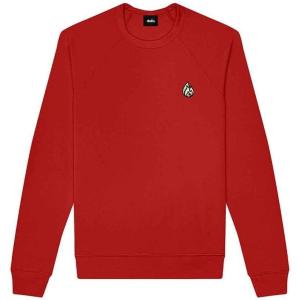 imageDALIX Fire Glow In The Dark Embroidered Fleece Sweatshirt Pullover MensRed