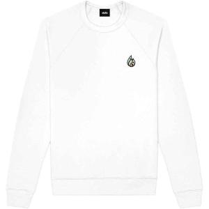 imageDALIX Fire Glow In The Dark Embroidered Fleece Sweatshirt Pullover MensWhite