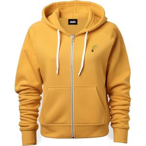 imageDALIX Taco Embroidered Zip Hoodie Fleece Long Sleeve Pocket Warm Soft MensGold