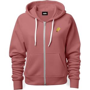 imageDALIX Taco Embroidered Zip Hoodie Fleece Long Sleeve Pocket Warm Soft MensMauve
