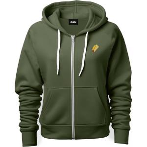 imageDALIX Taco Embroidered Zip Hoodie Fleece Long Sleeve Pocket Warm Soft MensMilitary Green