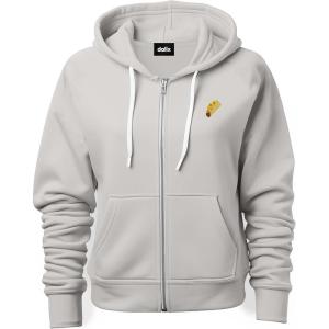 imageDALIX Taco Embroidered Zip Hoodie Fleece Long Sleeve Pocket Warm Soft MensSilver