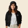 imageDALIX Be Kind Embroidered Fleece Cropped Zip Hoodie Cold Fall Winter WomensBlack