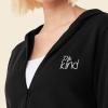 imageDALIX Be Kind Embroidered Fleece Cropped Zip Hoodie Cold Fall Winter WomensBlack