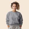 imageDALIX Be Kind Embroidered Fleece Relaxed Boxy Fit Long Sleeve Crewneck Sweatshirt WomensHeather Gray