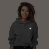 imageDALIX Heart Glow in the Dark Embroidered Fleece Cropped Hoodie Cold Fall Winter WomenDeep Heather