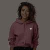 imageDALIX Heart Glow in the Dark Embroidered Fleece Cropped Hoodie Cold Fall Winter WomenMauve