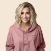imageDALIX Heart Glow in the Dark Embroidered Fleece Cropped Hoodie Cold Fall Winter WomenMauve
