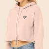 imageDALIX Heart Glow in the Dark Embroidered Fleece Cropped Hoodie Cold Fall Winter WomenPeach