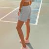 imageDALIX Heartly Ghost Embroidered Fleece Short Sweats Soft Warm WomensAthletic Heather