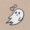 imageDALIX Heartly Ghost Embroidered Fleece Short Sweats Soft Warm WomensTan