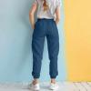 imageDALIX Heartly Ghost Embroidered Fleece Sweatpant Soft Warm WomensBlue