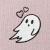 imageDALIX Heartly Ghost Embroidered Fleece Sweatpant Soft Warm WomensBlush