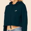 imageDALIX Panda Embroidered Fleece Cropped Hoodie Cold Fall Winter WomenAtlantic Green