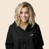 imageDALIX Panda Embroidered Fleece Cropped Hoodie Cold Fall Winter WomenBlack