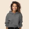 imageDALIX Panda Embroidered Fleece Cropped Hoodie Cold Fall Winter WomenDeep Heather