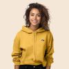 imageDALIX Panda Embroidered Fleece Cropped Hoodie Cold Fall Winter WomenHeather Mustard