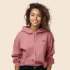 imageDALIX Panda Embroidered Fleece Cropped Hoodie Cold Fall Winter WomenMauve