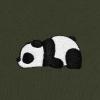 imageDALIX Panda Embroidered Fleece Cropped Hoodie Cold Fall Winter WomenMilitary Green