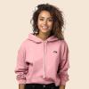 imageDALIX Panda Embroidered Fleece Cropped Hoodie Cold Fall Winter WomenPink