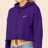 imageDALIX Panda Embroidered Fleece Cropped Hoodie Cold Fall Winter WomenTeam Purple