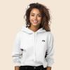 imageDALIX Panda Embroidered Fleece Cropped Hoodie Cold Fall Winter WomenWhite