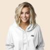 imageDALIX Panda Embroidered Fleece Cropped Hoodie Cold Fall Winter WomenWhite