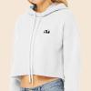 imageDALIX Panda Embroidered Fleece Cropped Hoodie Cold Fall Winter WomenWhite