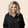 imageDALIX Rainbow Embroidered Fleece Cropped Hoodie Cold Fall Winter WomenDark Heather