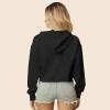 imageDALIX Rainbow Embroidered Fleece Cropped Hoodie Cold Fall Winter WomenDark Heather