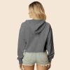imageDALIX Rainbow Embroidered Fleece Cropped Hoodie Cold Fall Winter WomenDeep Heather