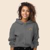 imageDALIX Rainbow Embroidered Fleece Cropped Hoodie Cold Fall Winter WomenDeep Heather