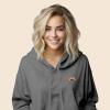 imageDALIX Rainbow Embroidered Fleece Cropped Hoodie Cold Fall Winter WomenDeep Heather